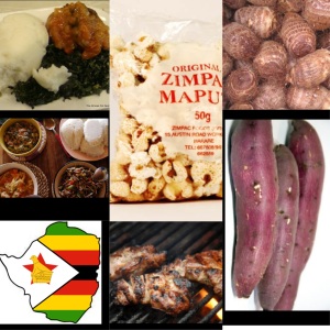 A array of popular foods from Zimbabwe